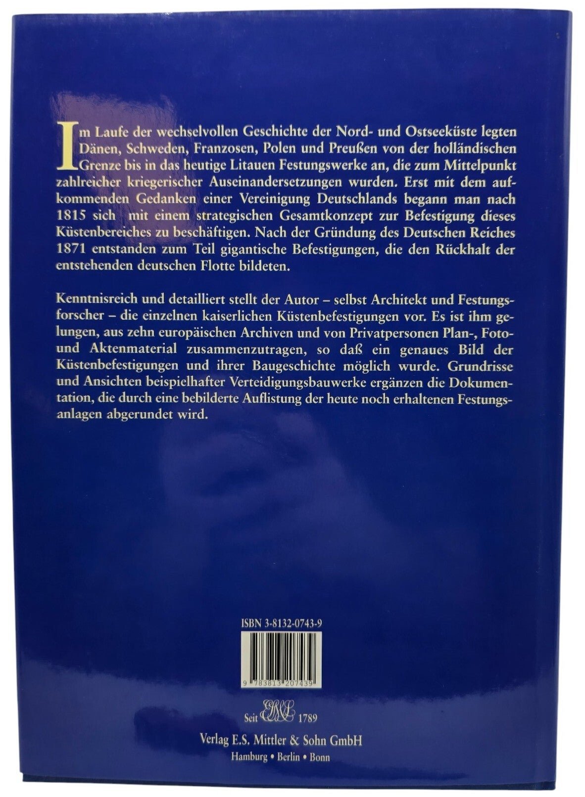 Original German Book – Festungsbau an Nordsee und Ostsee: Die Geschichte der deutschen Küstenbefestigungen bis 1918, Frank Gosch (2003) — image 3