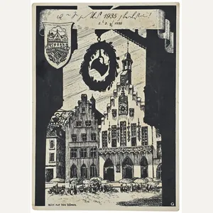 Original WW2 German Postcard - Deutscher Stenografentag Frankfurt (1935)