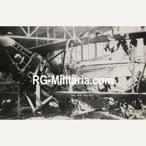 Original WW2 German Photo - Bombed Dutch LVA Fokker C …