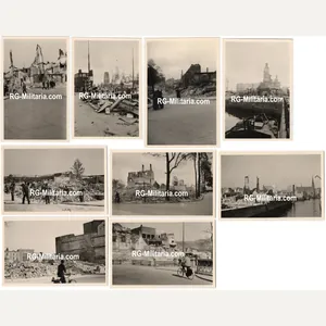 Original WW2 German Photo - German soldiers visiting the ruins …