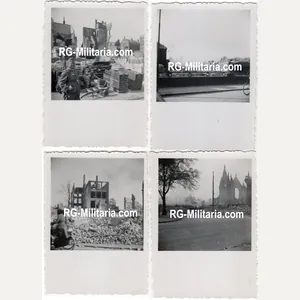 Original WW2 German Photo - German soldiers visiting the ruins …