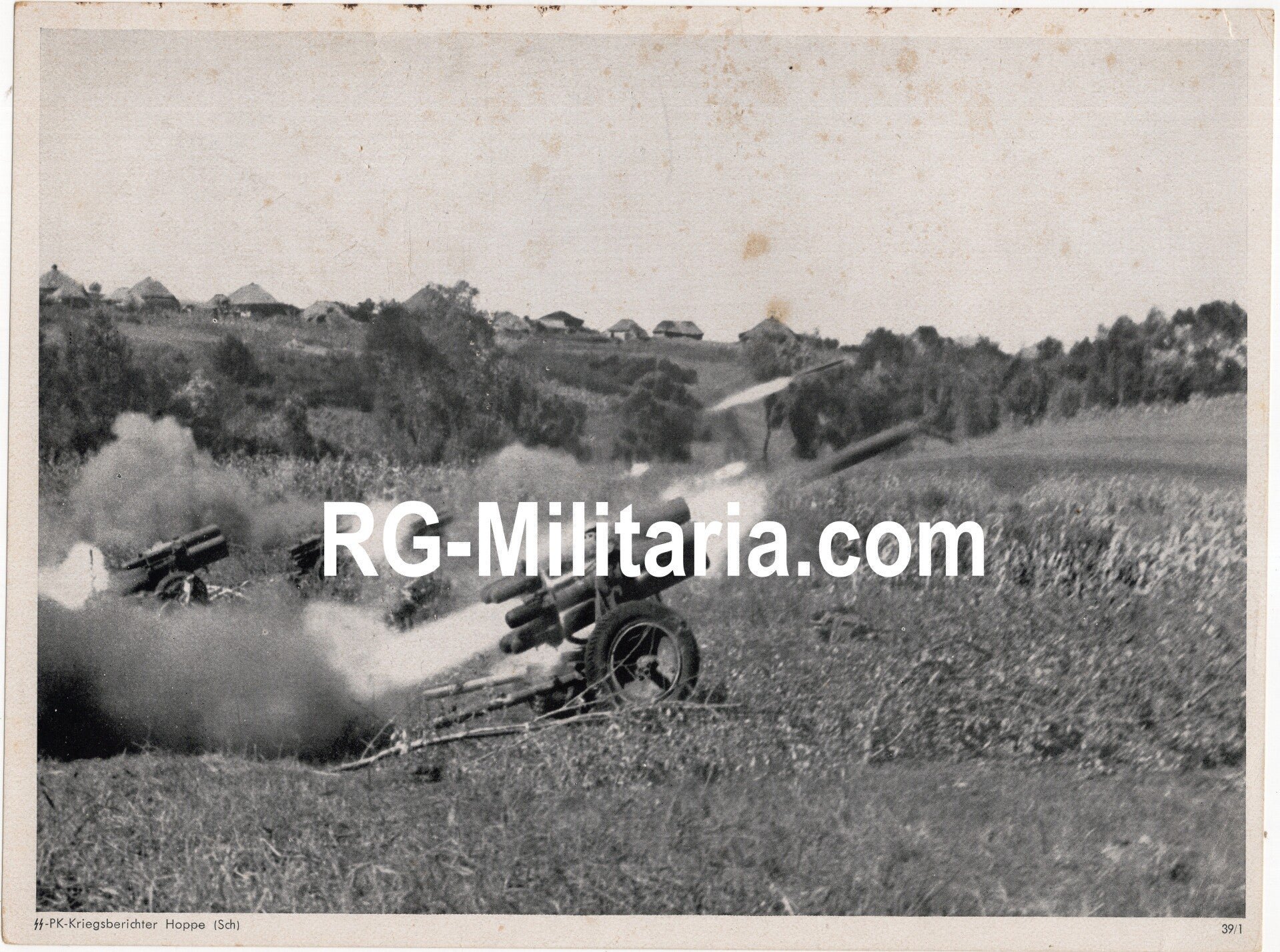 Original WW2 German Waffen SS Bilderdienst Press Photo - Nebelwerfer at the front — image 3