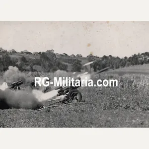 Original WW2 German Waffen SS Bilderdienst Press Photo - Nebelwerfer …