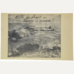 Original WW2 German Leaflet - AW 25 Life is short …