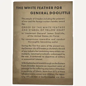 Original WW2 German Leaflet - SKJ 2014 The White feather …