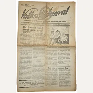 Original WW2 Flemish Collaboration Antisemitic Newspaper - Volksche Aanval 6th …