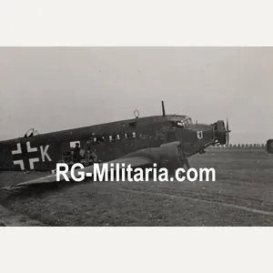 Original WW2 German Photo - Crash landed Junkers Ju 52 …