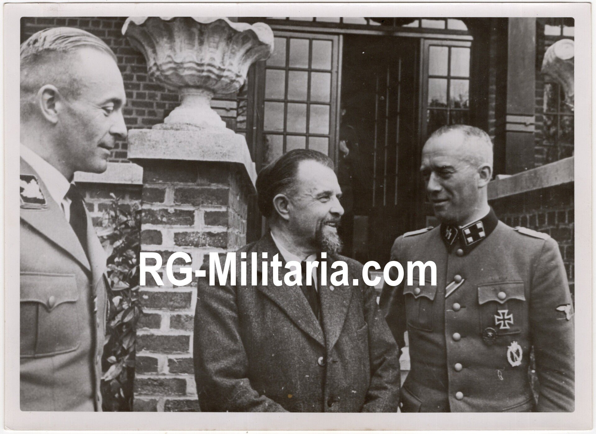 Original WW2 Belgian Waffen SS Press Photo - Hans Albert von Lettow-Vorbeck, Staf de Clercq, and Richard Jungclaus (1942) — image 3