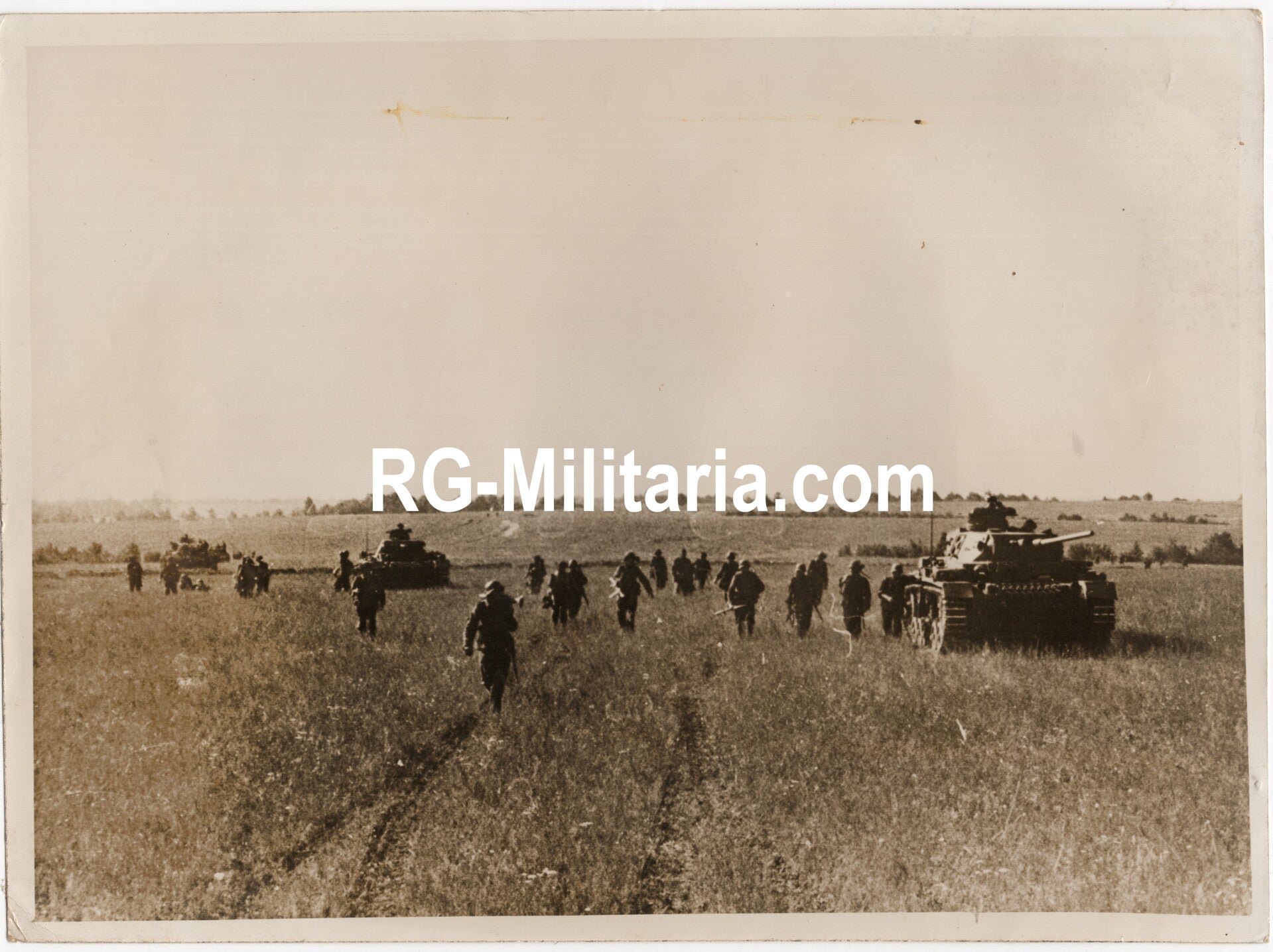 Original WW2 German Press Photo - German Panzer III Tanks in the Orel, Eastern Front (1942) — image 3