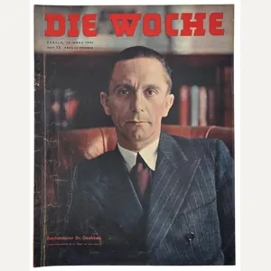 Original WW2 German Magazine - Die Woche No. 13, Reichsminister …