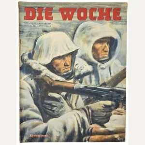 Original WW2 German Magazine - Die Woche No. 2, MG-Schütze …