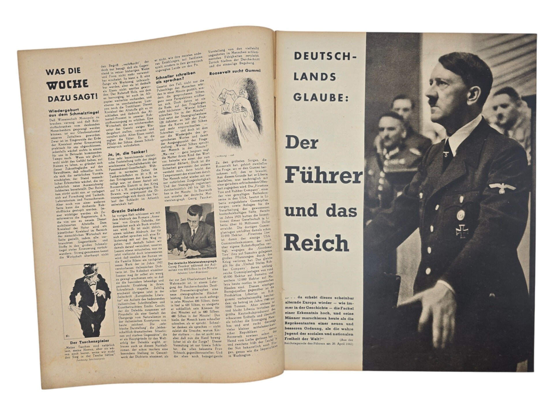 Original WW2 German Magazine - Die Woche No. 4, 10 Years of NSDAP rule (1943) — image 2