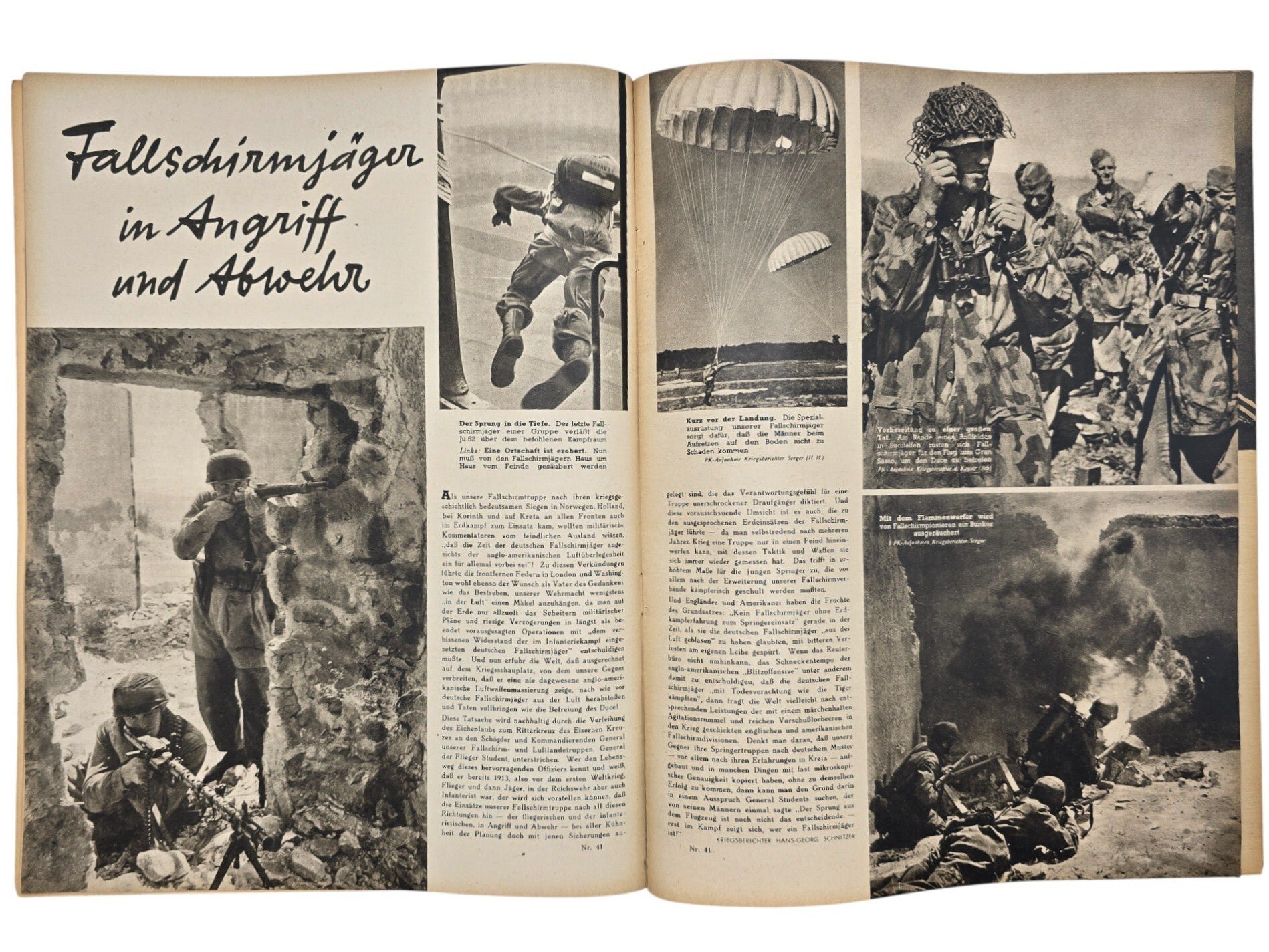 Original WW2 German Magazine - Die Woche No. 41, Fallschirmjäger (1943) — image 4