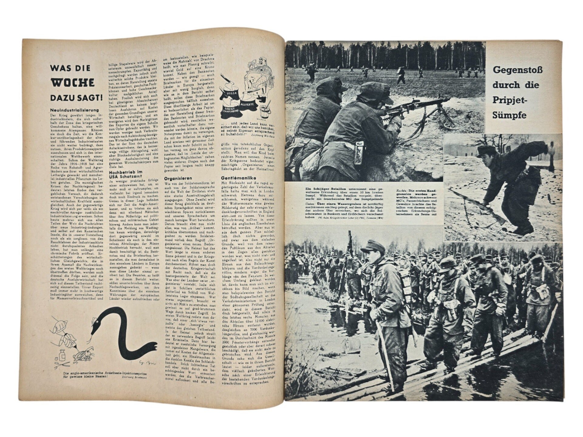 Original WW2 German Magazine - Die Woche No. 9, Fallschirmjäger als Panzerknacker (1944) — image 2