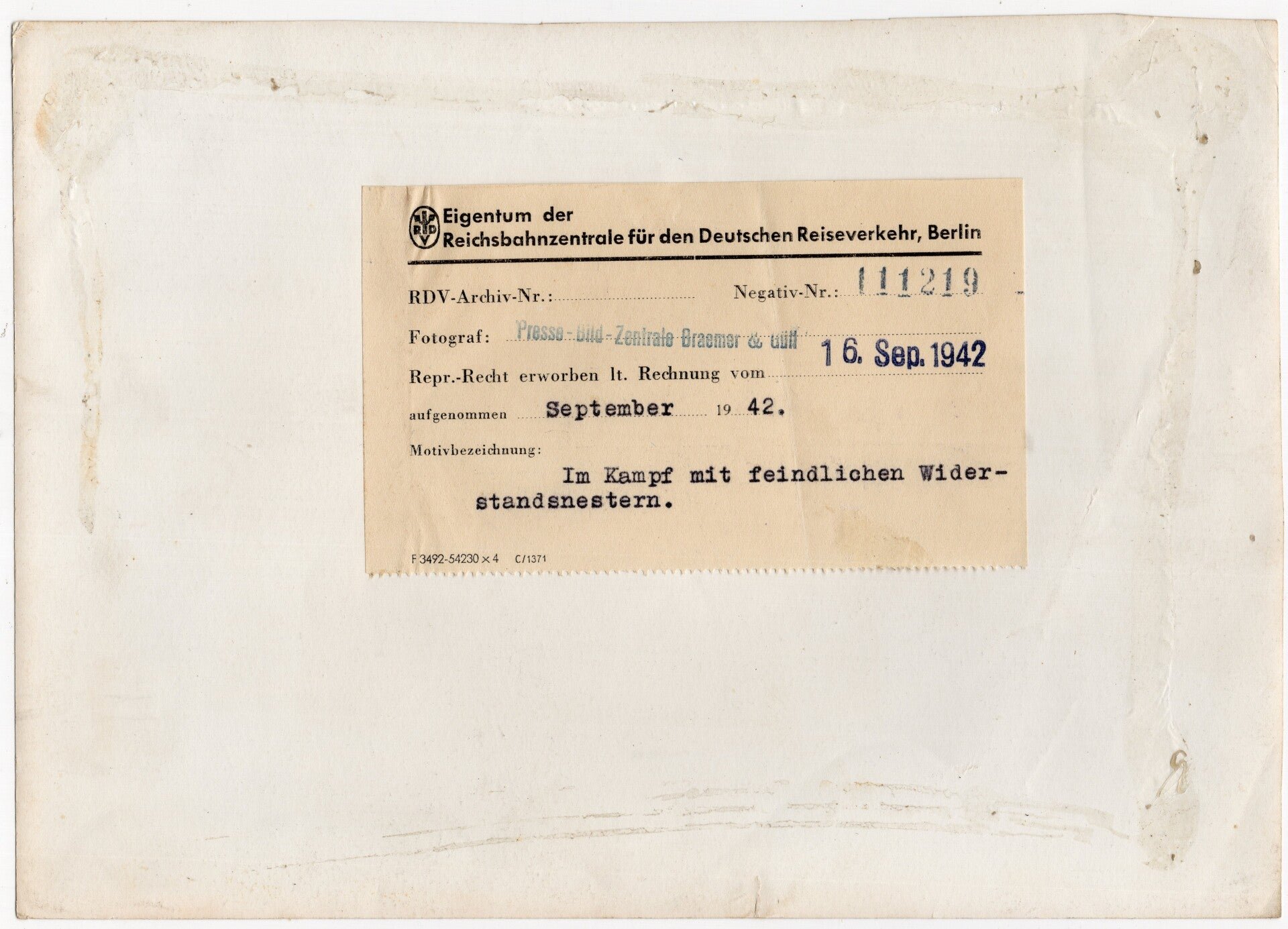 Original WW2 German Press Photo - German MG-34 crew (1942) — image 2