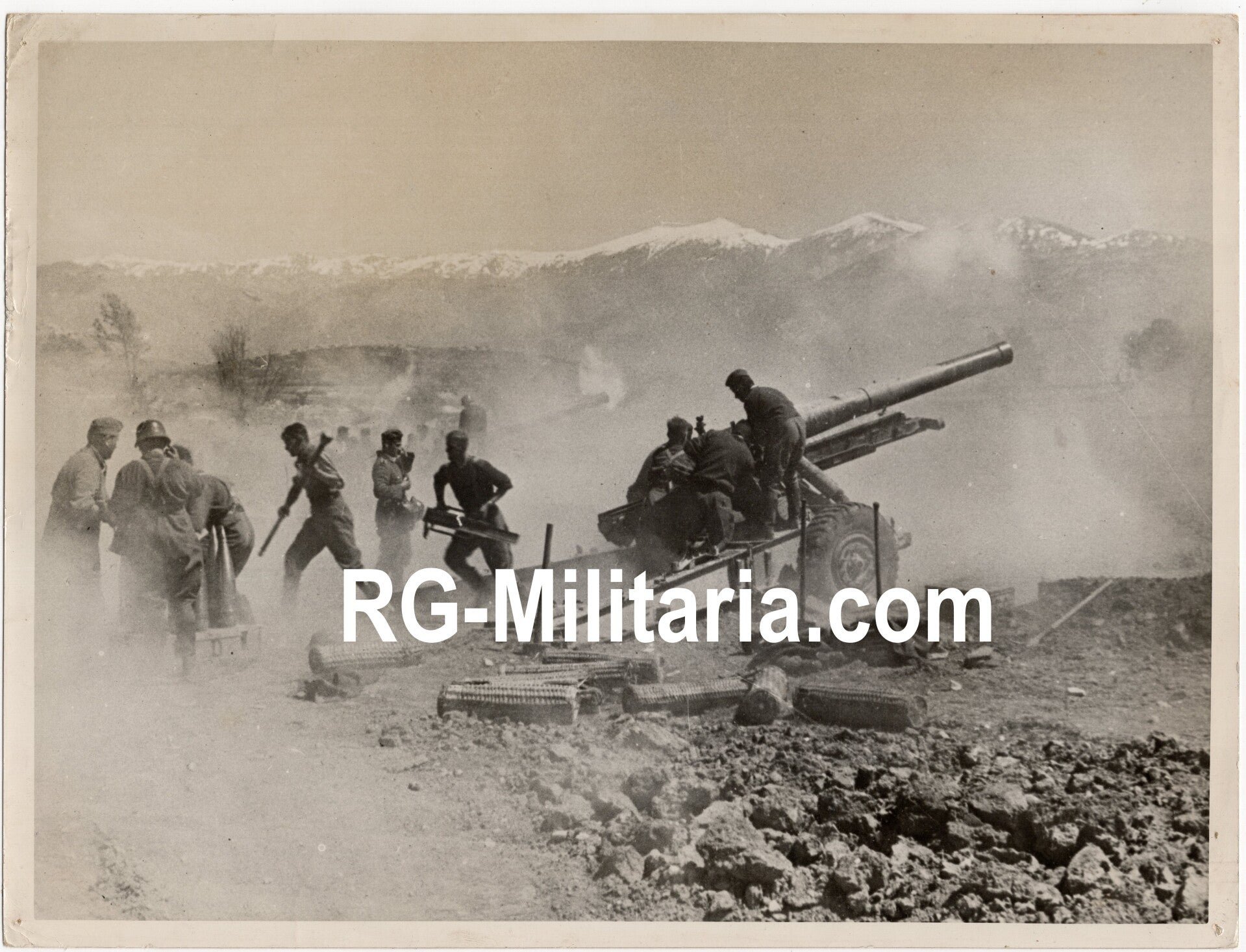 Original WW2 German Press Photo - Artillery fire shooting at the British in Greece (1941) — image 3