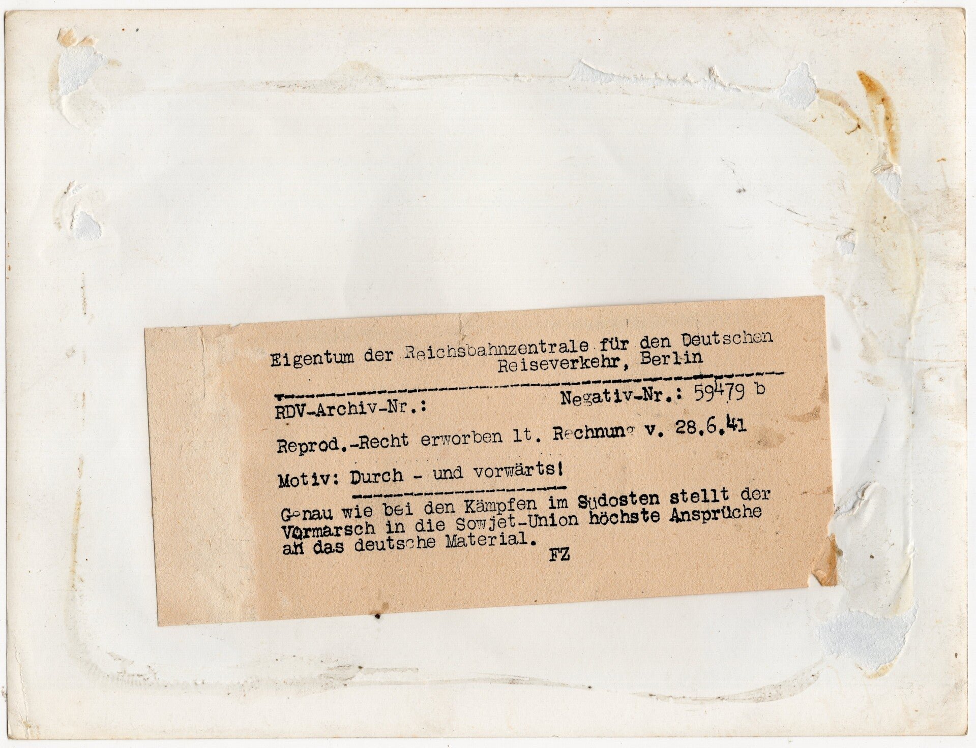 Original WW2 German Press Photo - Motorcycle with MG34 on the Eastern Front (1941) — image 2