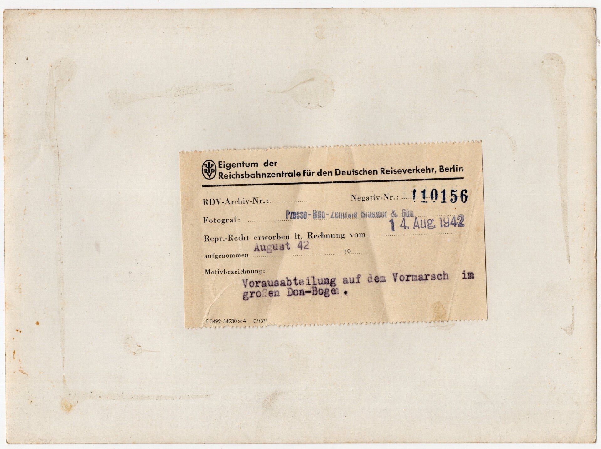 Original WW2 German Press Photo - Motorcycles in Don Bogen, Eastern Front (1942) — image 2