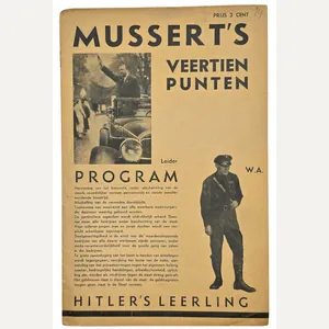 Original WW2 Dutch Collaboration NSB Brochure - Mussert's veertien punten …