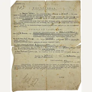 Original WW2 Dutch Allied Document - MG Militair Gezag Weert, …