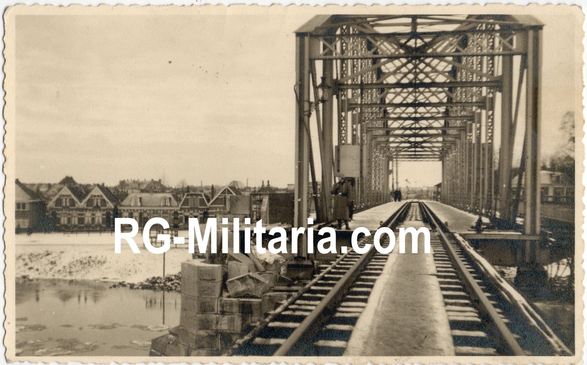 Original WW2 German Photo - Turning railroad bridge near Amsterdam, Hembrug(?), Holland (1940) — image 3