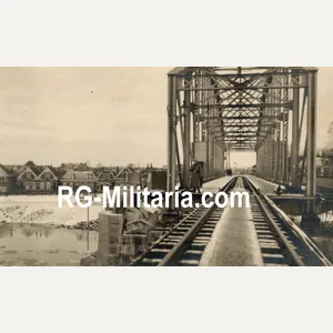 Original WW2 German Photo - Turning railroad bridge near Amsterdam, …