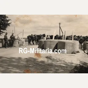 Original WW2 German Photo - German soldiers crossing the Dutch …