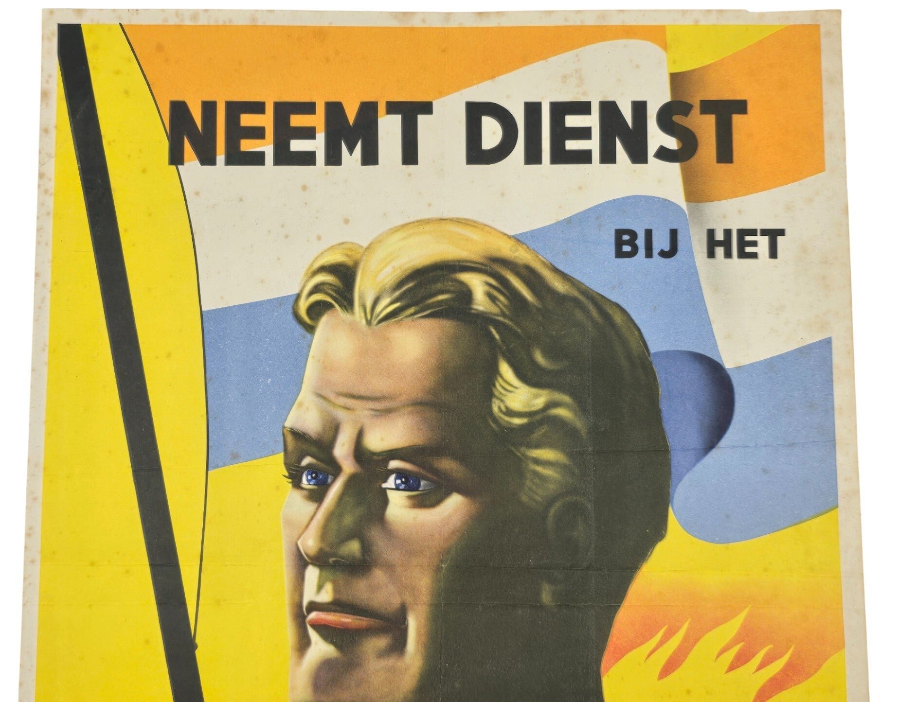 Original WW2 Dutch Waffen SS Poster - Neemt dienst bij het Vrijwilligers Legioen Nederland (1941) — image 2