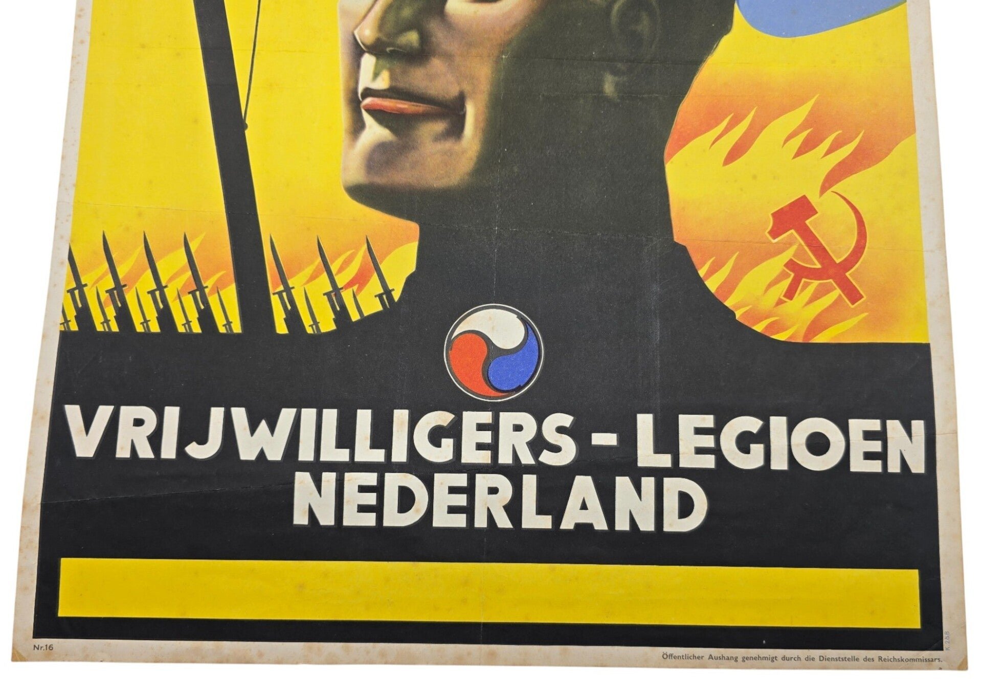 Original WW2 Dutch Waffen SS Poster - Neemt dienst bij het Vrijwilligers Legioen Nederland (1941) — image 3