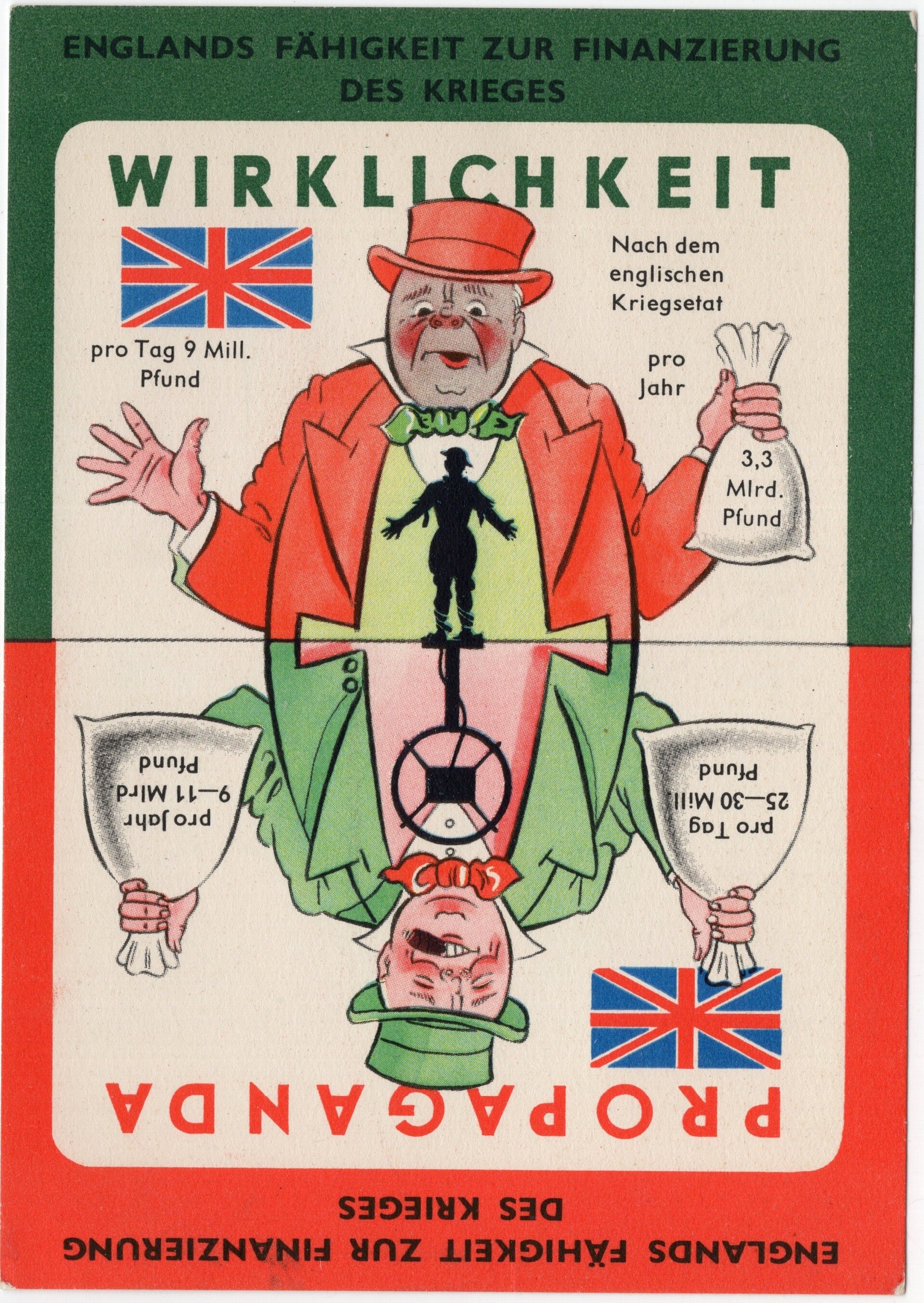 Original WW2 German Postcard - Churchill Propaganda Wirklichkeit — image 2