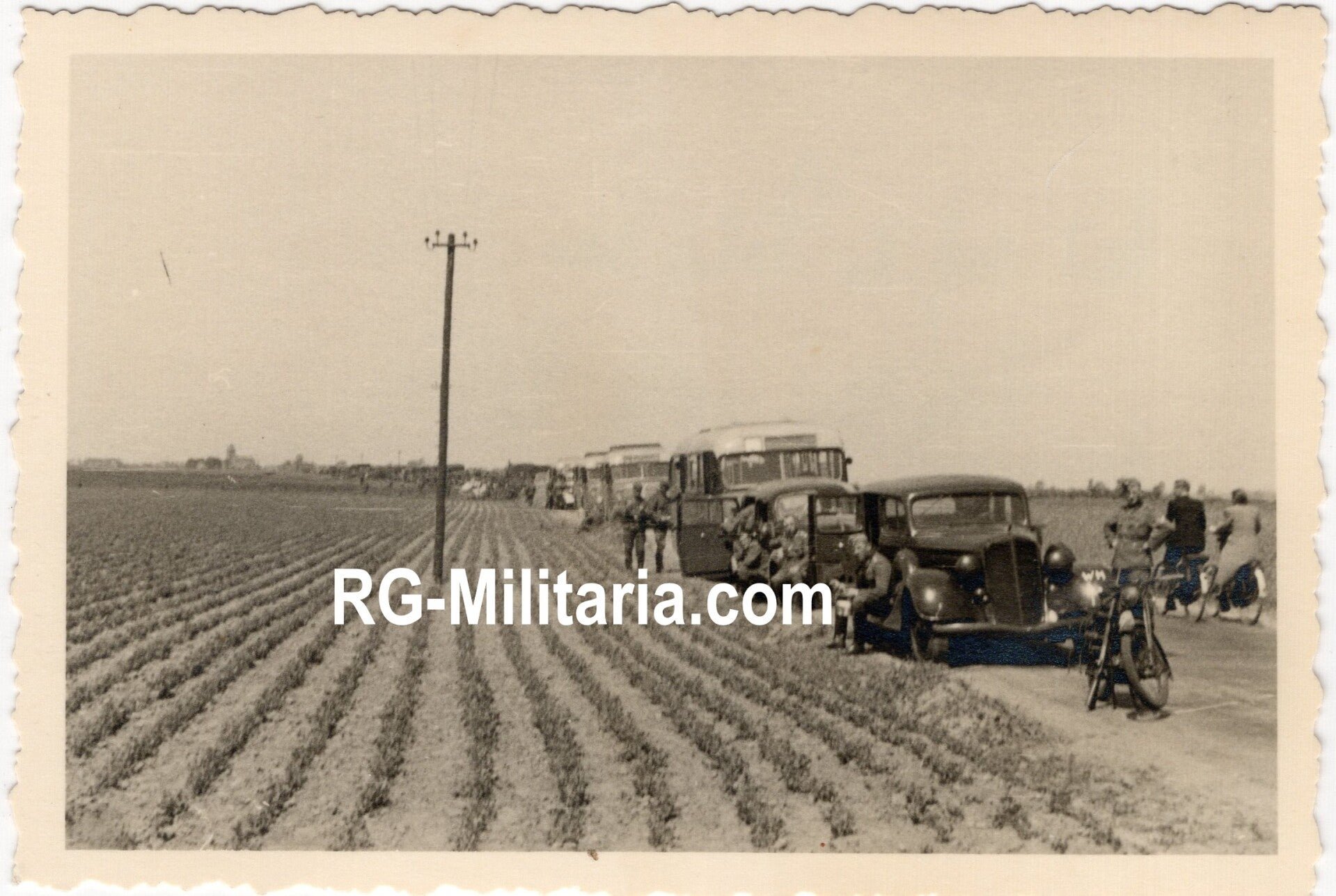 Original WW2 German Photo - German soldiers with captured Dutch buses near Rotterdam, Holland, May (1940) — image 3