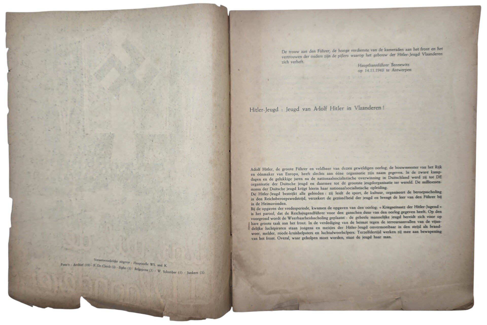 Original WW2 Flemish HJ Brochure - Wat wil de HJ Vlaanderen? (1943) — image 2