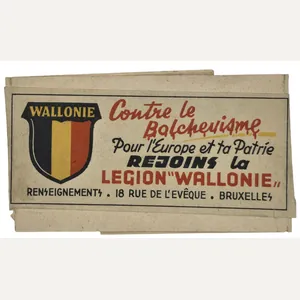 Original WW2 Walloon Waffen SS Document - Contre le Bolchevisme …