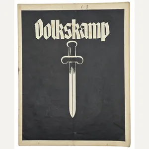 Original WW2 Flemish Collaboration Magazine - Volkskamp, 6th-year Nr. 3 …