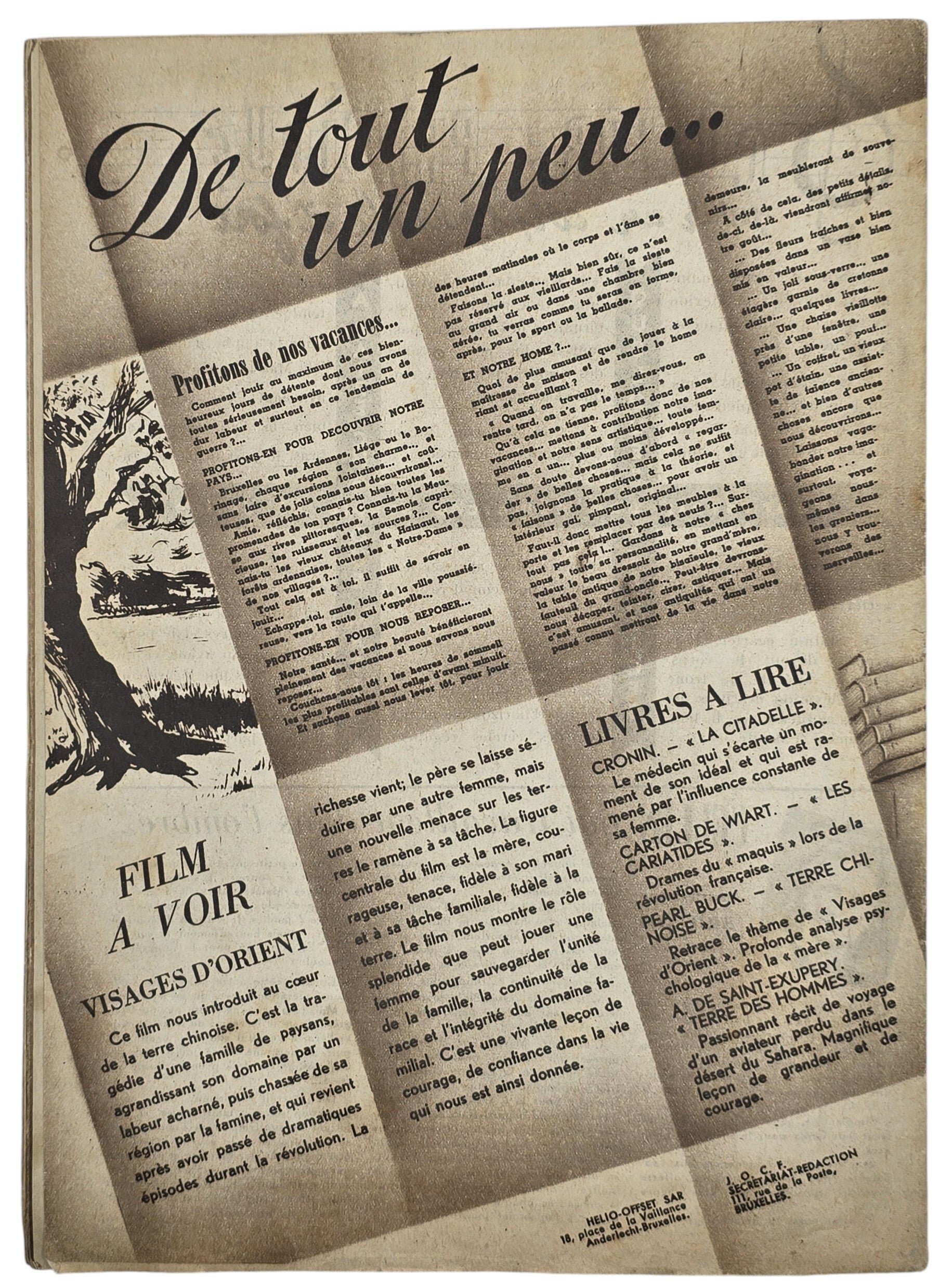 Original WW2 Walloon Brochure - Congrès Jubilaire JOC Jeunesse ouvrière chrétienne Bruxelles (1945) — image 3