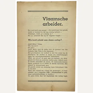 Original WW2 Flemish Waffen SS Document - Vlaamsche Arbeider, Ersatzkommando …