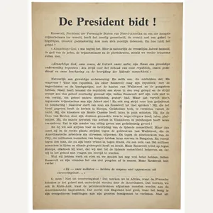 Original WW2 Flemish Waffen SS Document - De President bidt! …