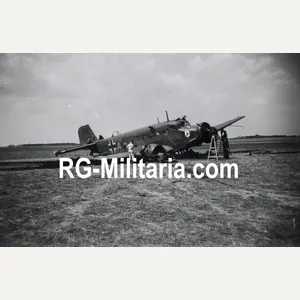 Original WW2 German Photo - Rotterdam airfield Waalhaven with landed …