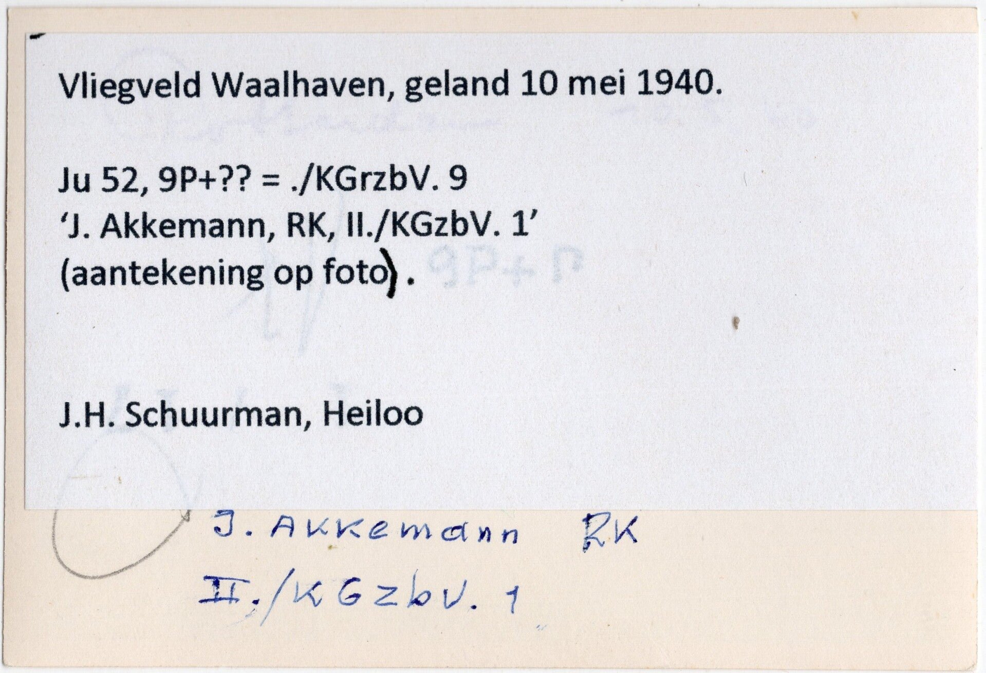 Original WW2 German Photo - Rotterdam airfield Waalhaven with landed Junkers JU 52 airplane, Holland (1940) — image 2