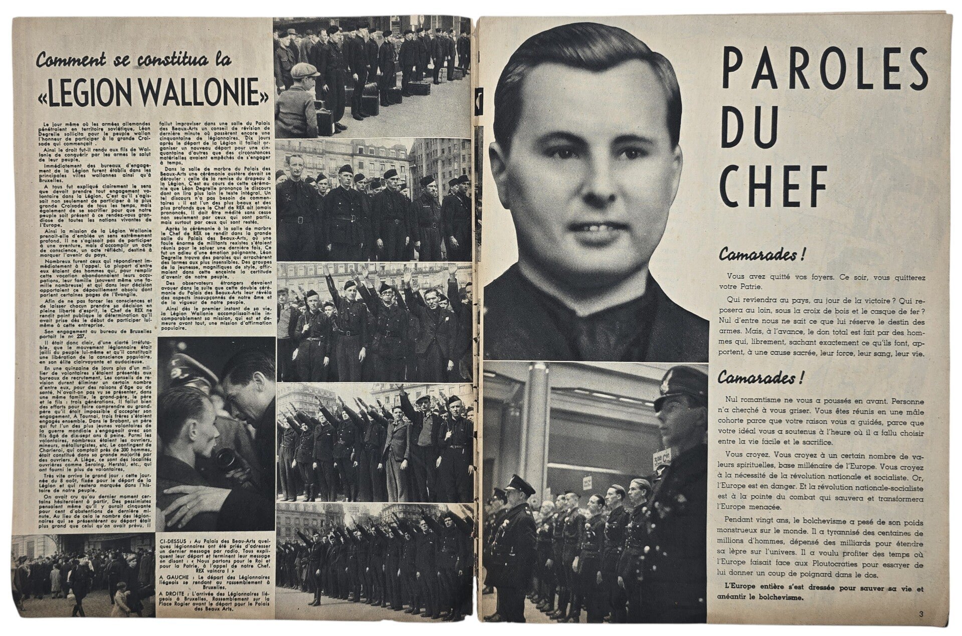 Original WW2 Walloon Collaboration Brochure - REX La Legion Wallonie, Leon Degrelle (1941) — image 2
