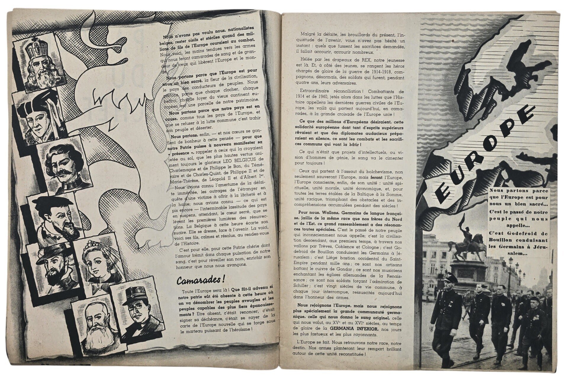 Original WW2 Walloon Collaboration Brochure - REX La Legion Wallonie, Leon Degrelle (1941) — image 3