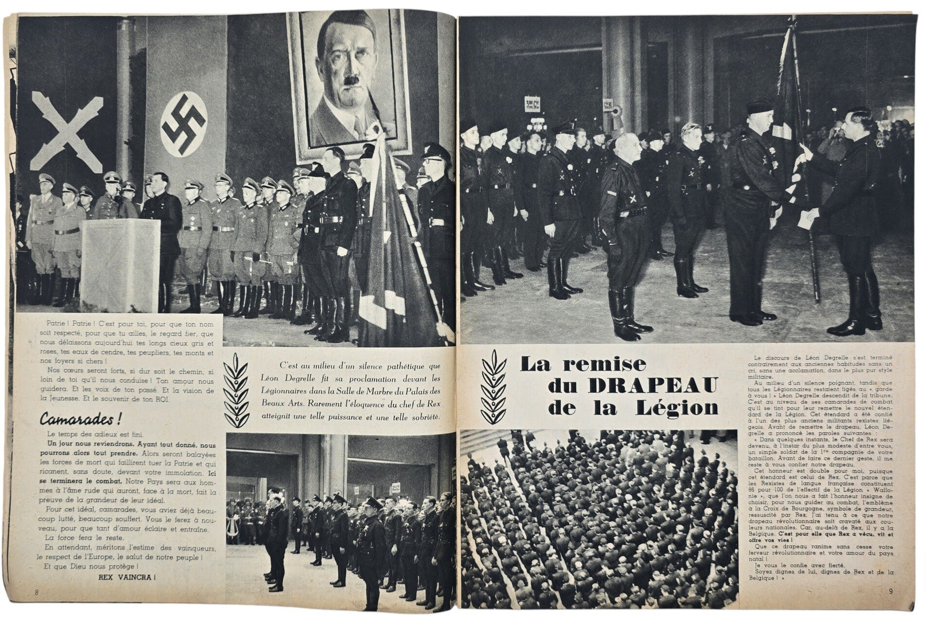 Original WW2 Walloon Collaboration Brochure - REX La Legion Wallonie, Leon Degrelle (1941) — image 4