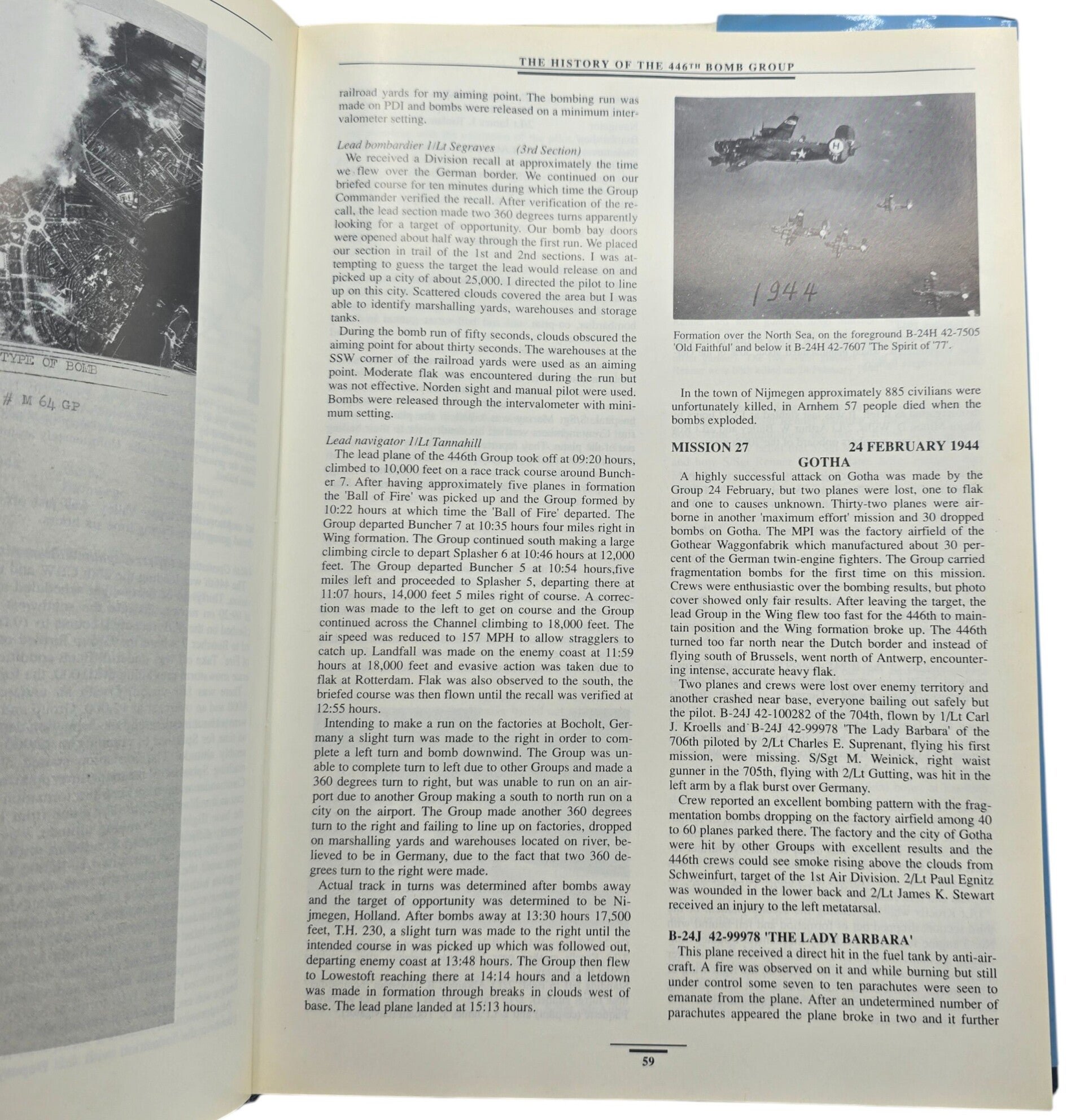 Original English Book – The History of the 446th Bomb Group (H) 1943–1945, compiled by Harold E. Jansen (1993) — image 4