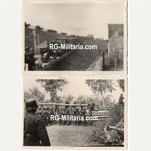Original WW2 German Photo - Luftwaffe troops near the Hedel …
