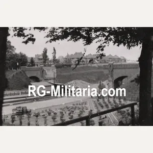 Original WW2 German Photo - Destroyed bridge at the Rhenen …