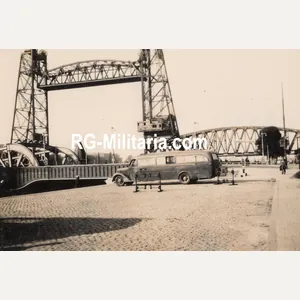 Original WW2 German Photo - Rotterdam de Hef bridge, Holland …