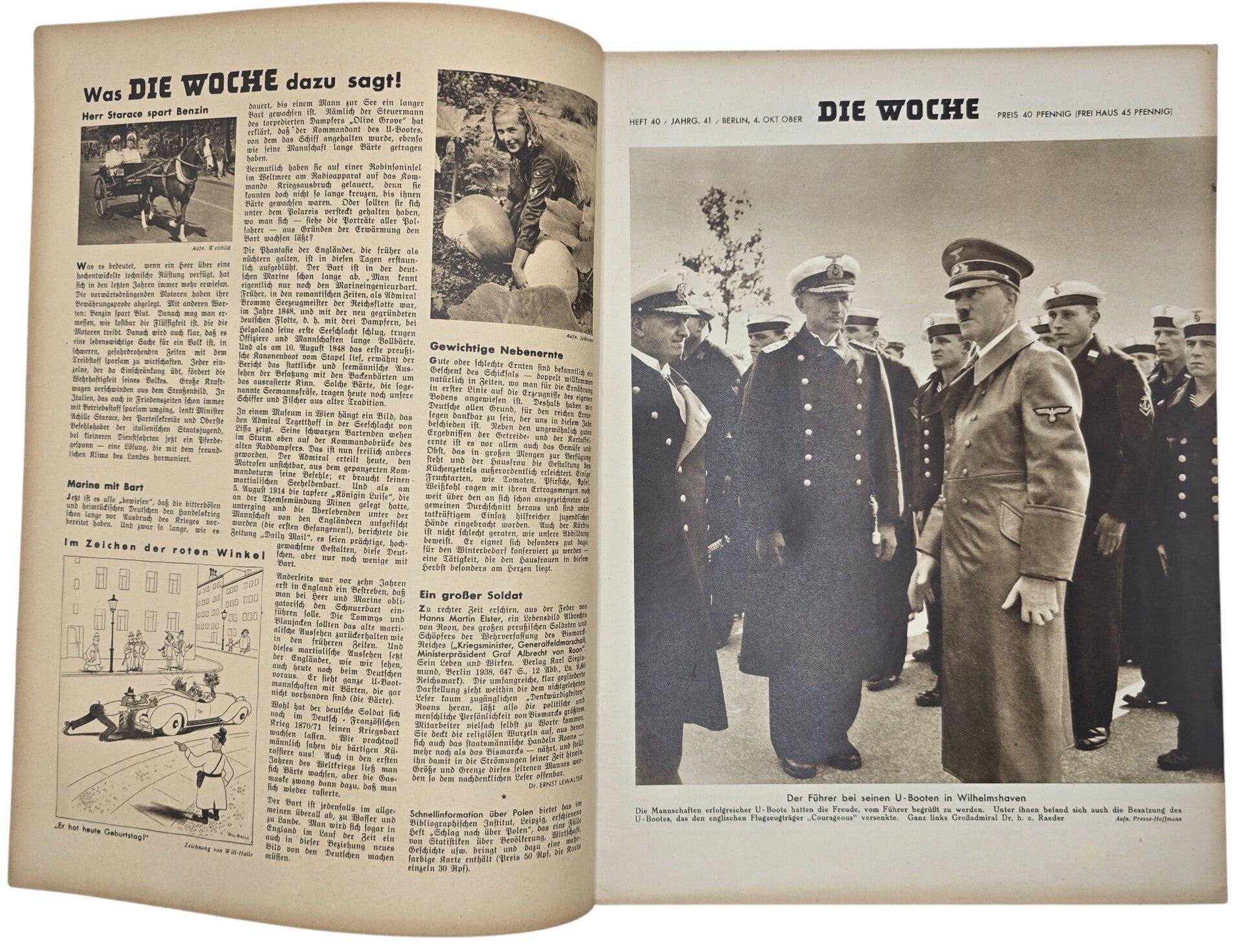 Original WW2 German Magazine - Die Woche No. 40, Invasion of Poland (1939) — image 2