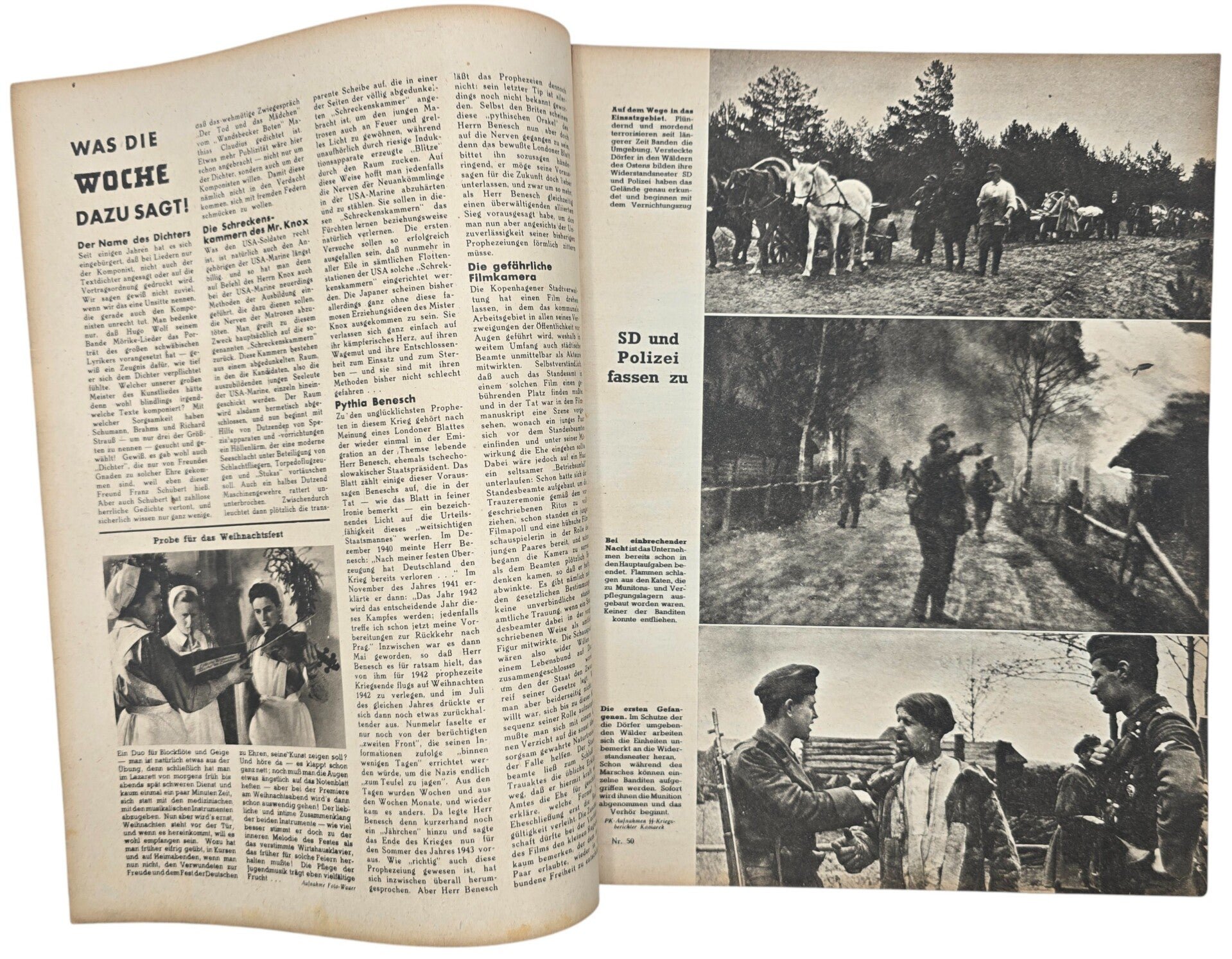 Original WW2 German Magazine - Die Woche No. 50, Großadmiral Dönitz & Reichsminister Speer (1943) — image 2