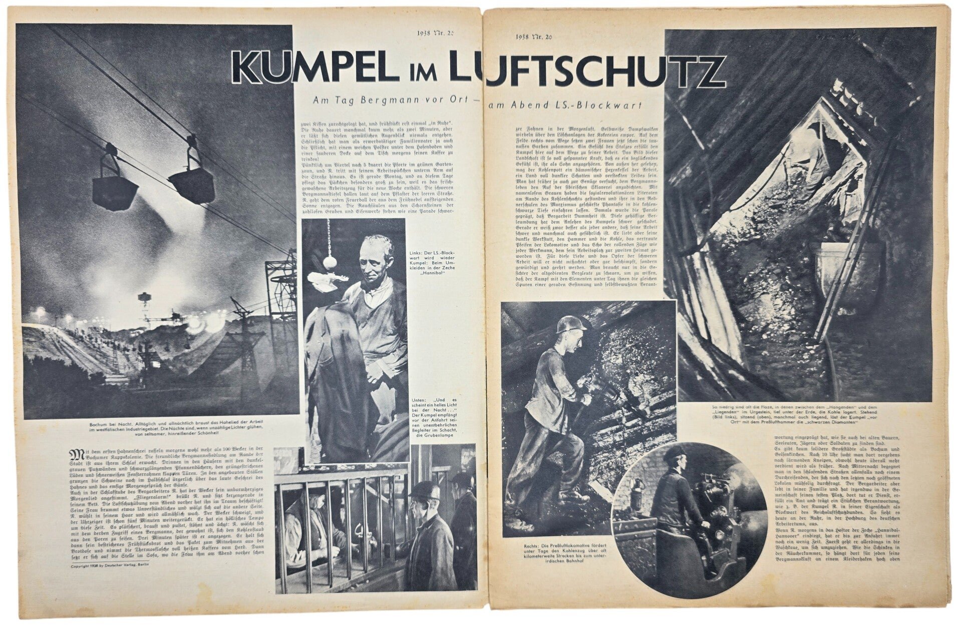 Original WW2 German RLB Magazine - Die Sirene, Nr. 20, Reichsluftschutzbundes flag (1938) — image 2