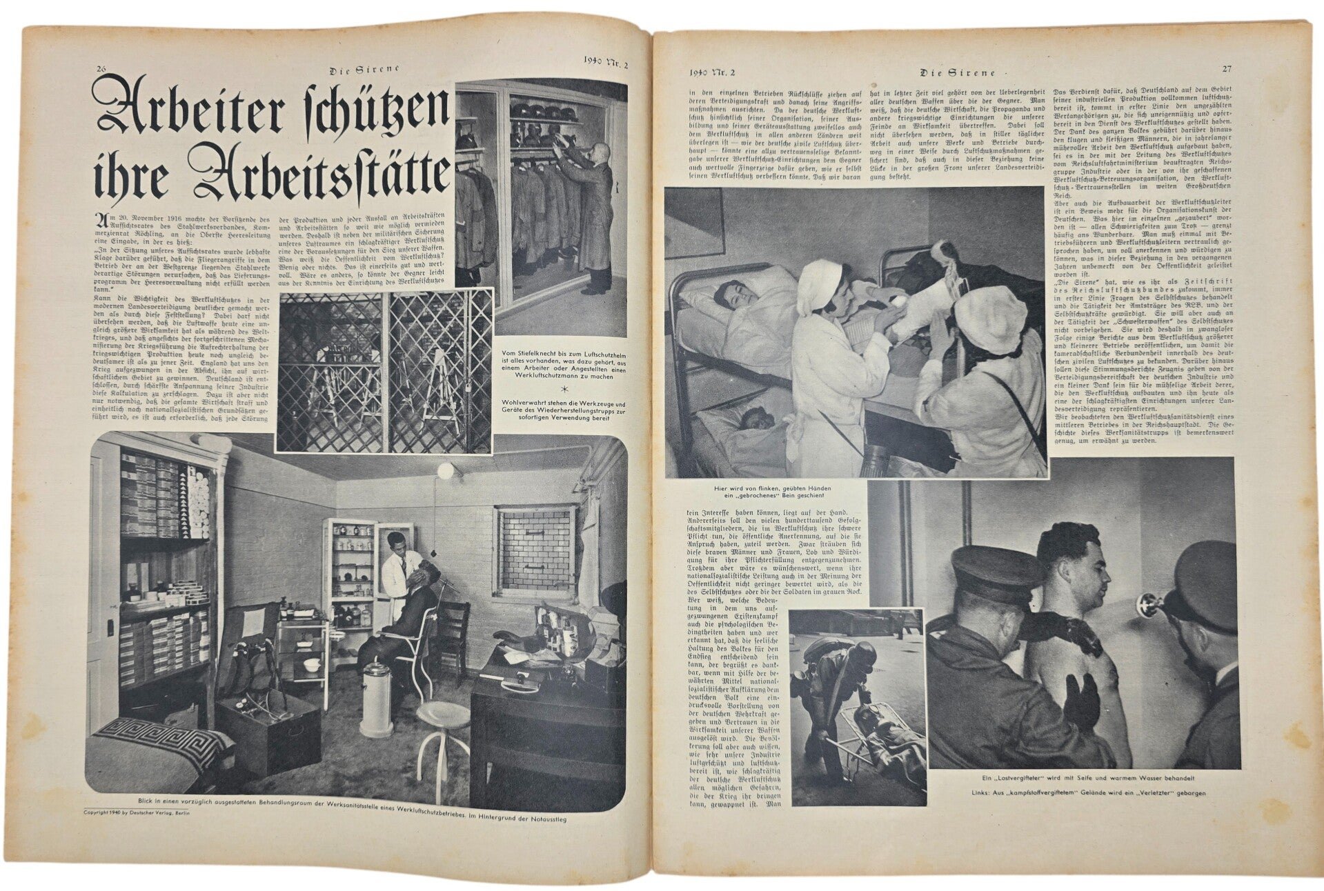 Original WW2 German RLB Magazine - Die Sirene, Nr. 2, Werkluftschutz (1940) — image 2